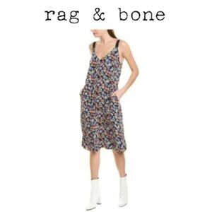 Rag & Bone Size S Navy Floral Estelle Dress